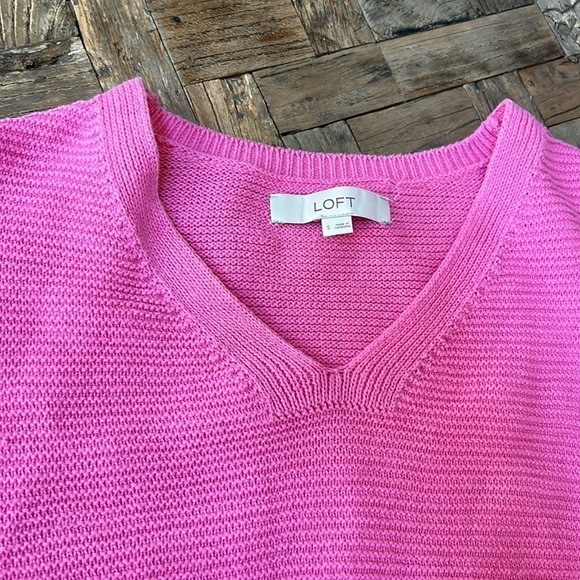 Loft Pink Cotton Summer Sweater - Picture 5 of 6